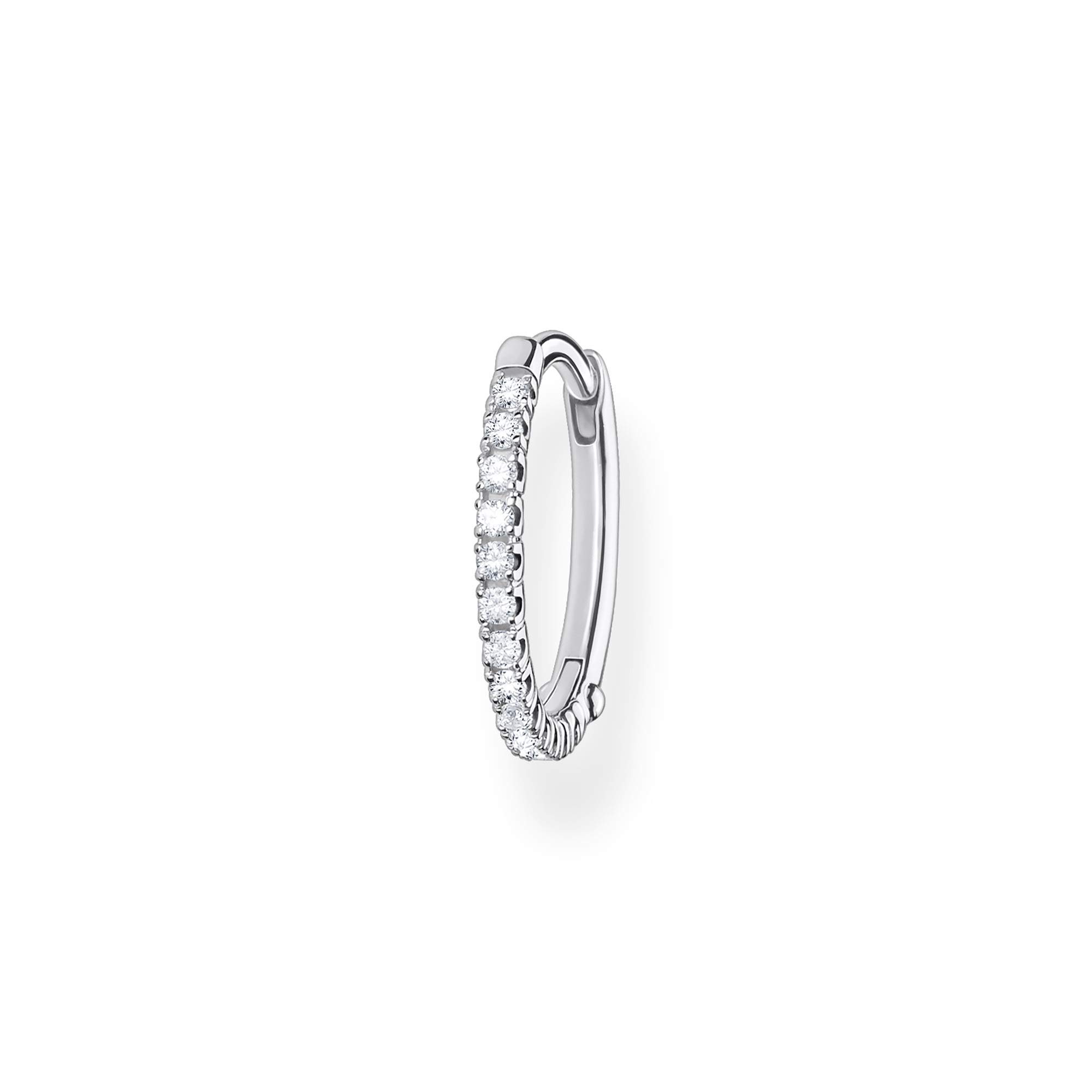 THOMAS SABO Single hoop earring white stones, silver 925 Sterling Silver