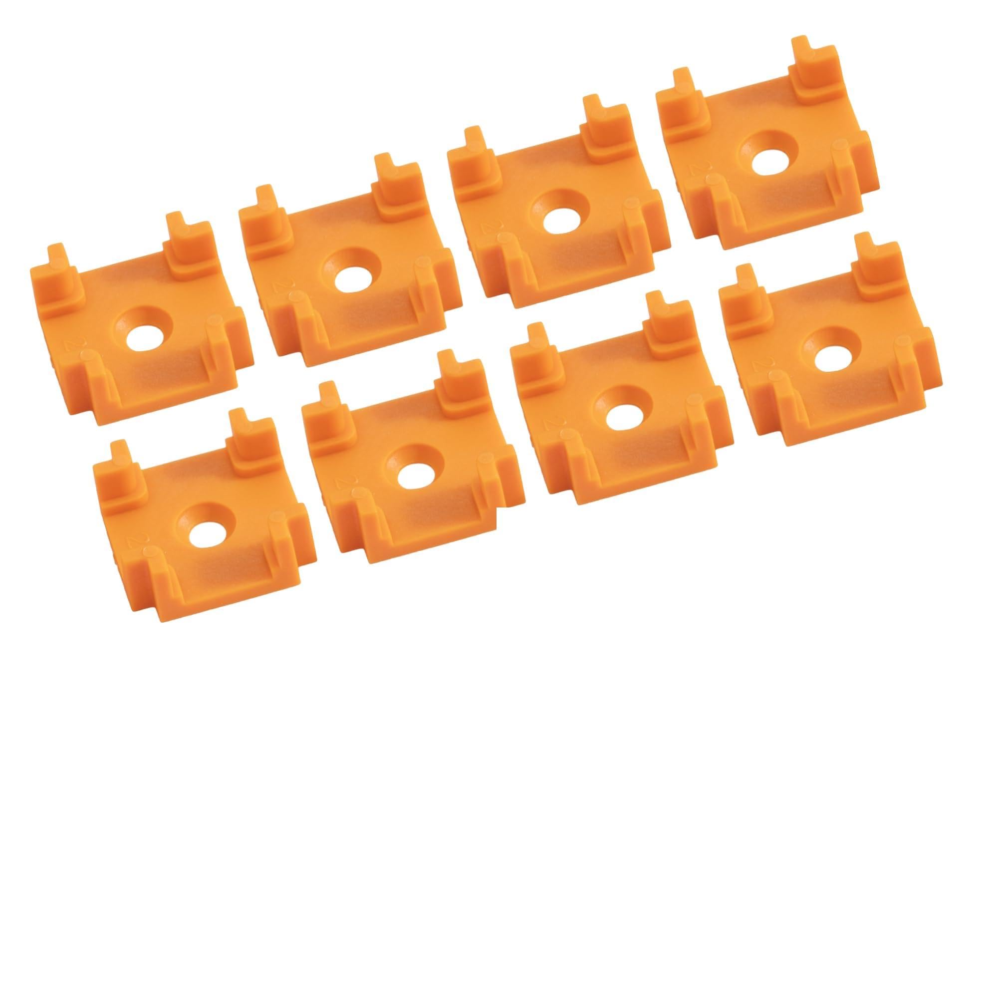 POWERTEC T-Track 4-Way Intersection, Drop-in Connector for 3/4" × 3/8" Grooves, Compatible with 1/4" &amp; 5/16" T-Bolts, Modular T-Track System for Jigs, Router Tables, 8PK (72355)