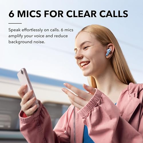 Miniatura 6 de soundcore by Anker Liberty 4 NC - Auriculares inalámbricos con cancelación de ruido, 98.5% de reducción de ruido, cancelación de ruido adaptativa a