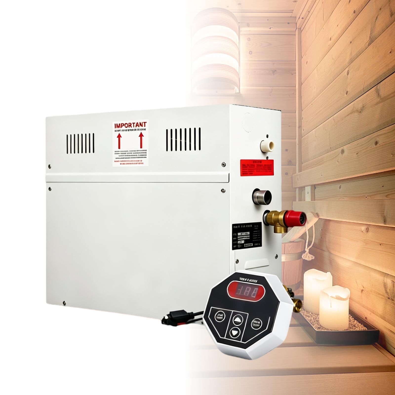ZHENYUWANG Motore a Vapore per Sauna Domestica di Grande capacità 4.5KW