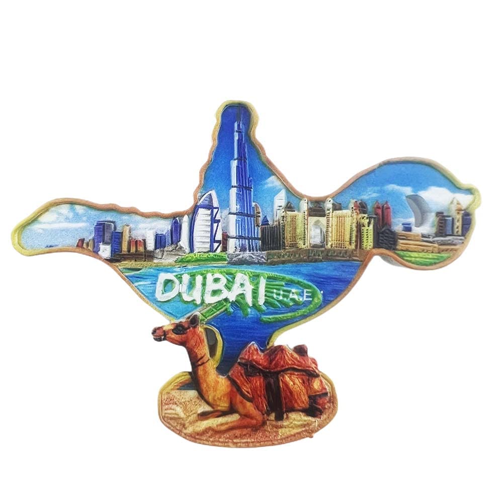 Magnete Frigorifero 3D Downtown Dubai | Souvenir Viaggio Fatto A Mano In Resina | Regalo Collezione