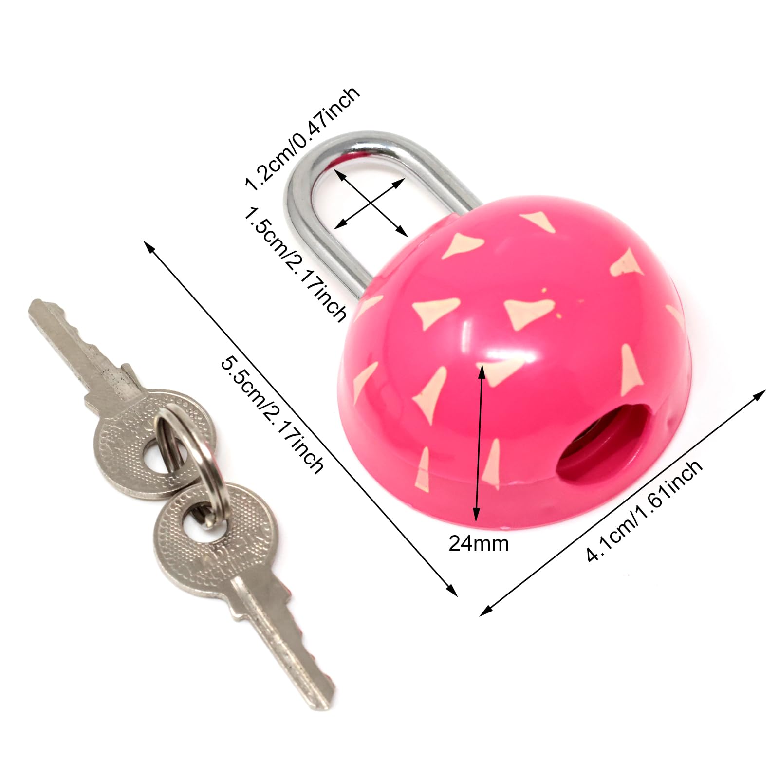 Honbay Cute Dragon Fruit Padlock Pitaya Mini Padlock Lock with