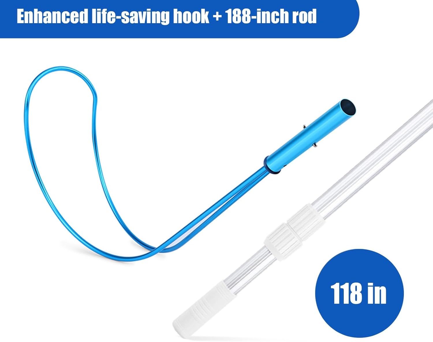 三上旗店 アルミ伸縮ポール（サンポール）3m 726288（直送品） - アスクル 3m伸縮式アルミポール付きスイミングプール安全フック - スイミングプール用の耐久性と調整性に 安全ソリューション - 必須のスイミ