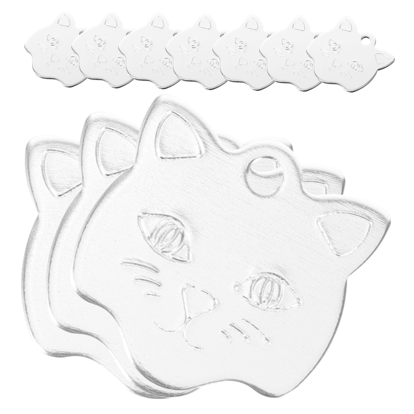 Parliky 10pcs Cat Tag Dog Name Tags Engraved Aluminum Alloy Pet Id for Dogs Cats