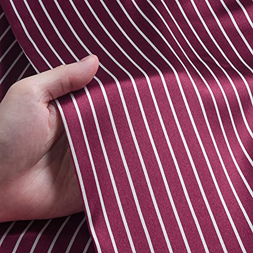 Image of Lonxu Pajamas Set Mens Silk Satin Pajamas Long Sleeve Loungewear Two-Piece Sleepwear Button-Down Pj Set S-XXXXL