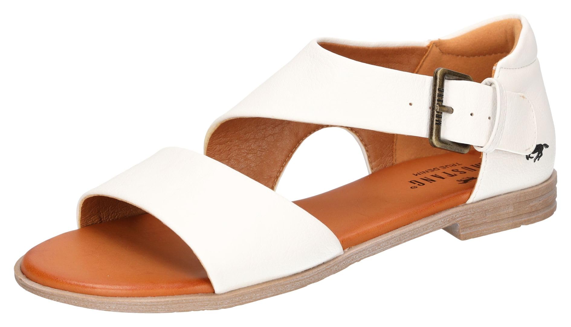 MUSTANG Women's 1388-810 Sandals, White, 40 EU, White, 8 UK