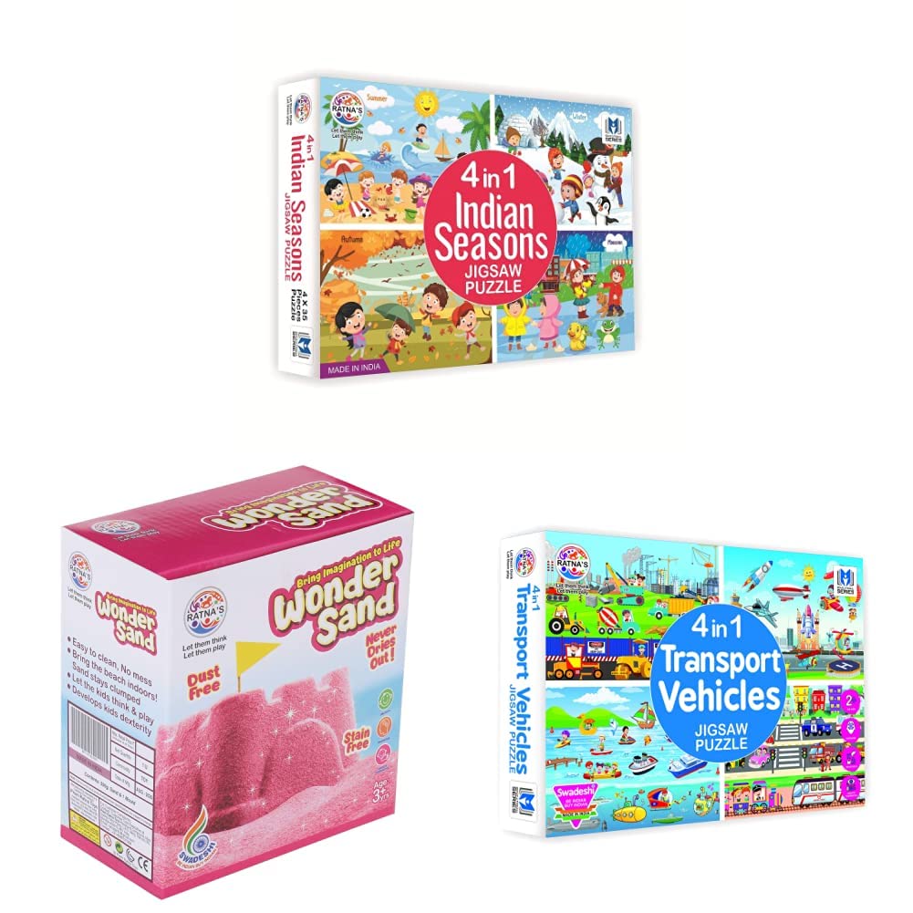 Ratna's 4 in 1 Indian Seasons Jigsaw Puzzle for Kids. 4 Jigsaw Puzzles 35 Pieces Each — Amazon image 9