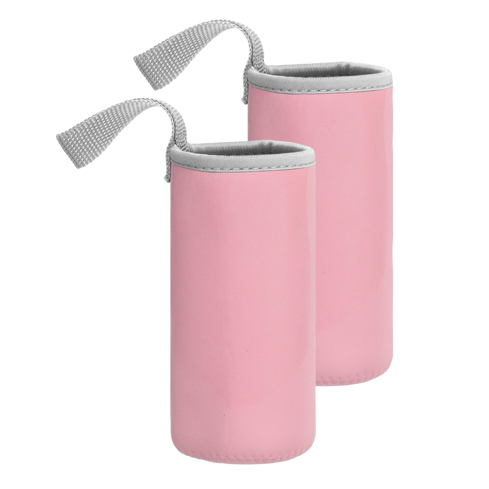 uxcell 2pcs Neoprene Water Bottle Sleeve, 12 oz Insulated Water Glass Bottles Carrier Bag Collapsible Drink Bottle Sleeve Cover Holder with Handle,