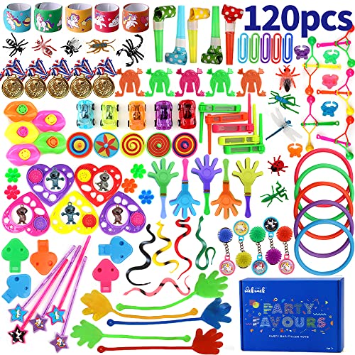 nicknack Party Bag Fillers Toys for Pinata Party Favour for Kids Boys Girls Assortment Stocking Fillers Lucky Dip Prizes for Kids Party Bags Toy Gift 120PCS