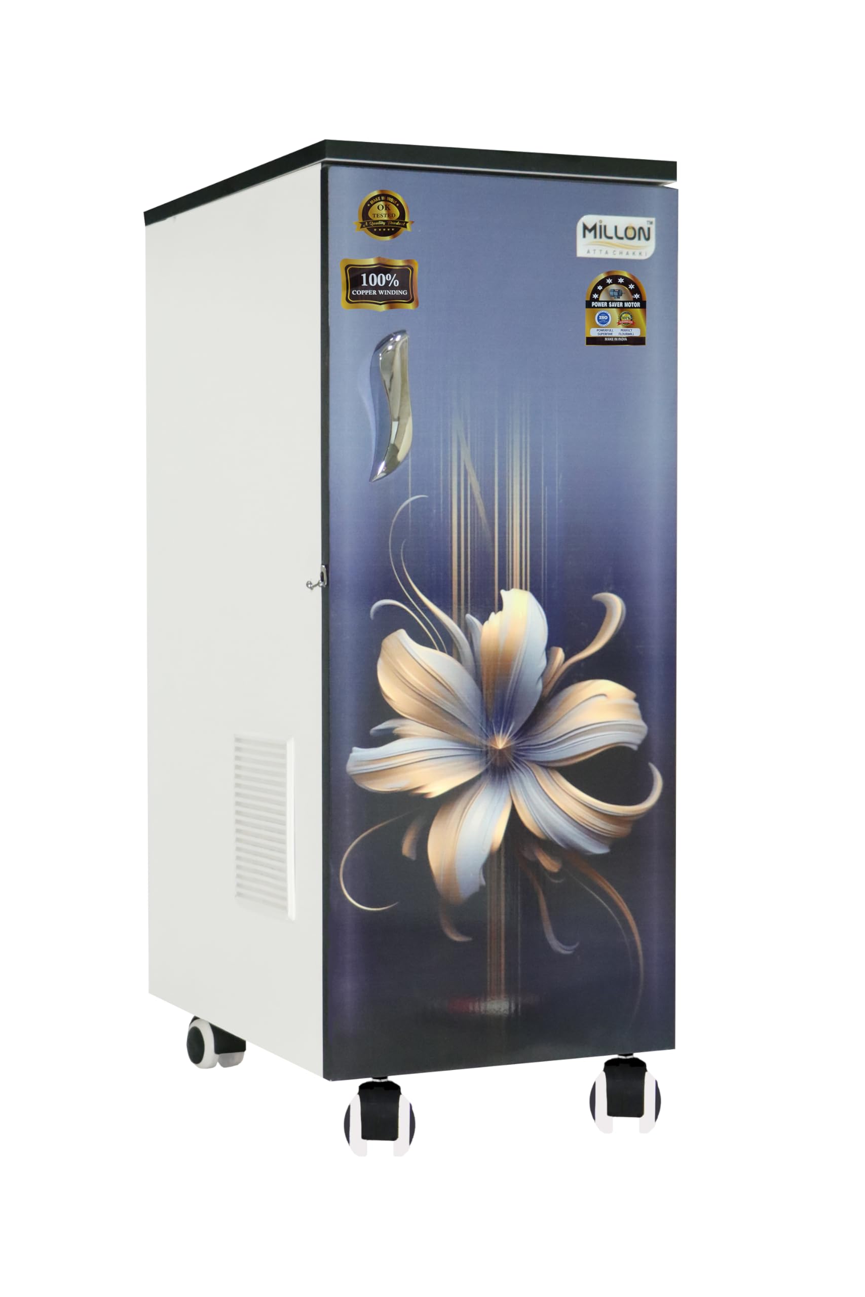 Wood|Flour Mill Atta chakki, Atta Maker|Fully Automatic Domestic Ghar Ghanti for Home|Grinding Grains with Standard Accessories|Energy Saving|(Fiesta)