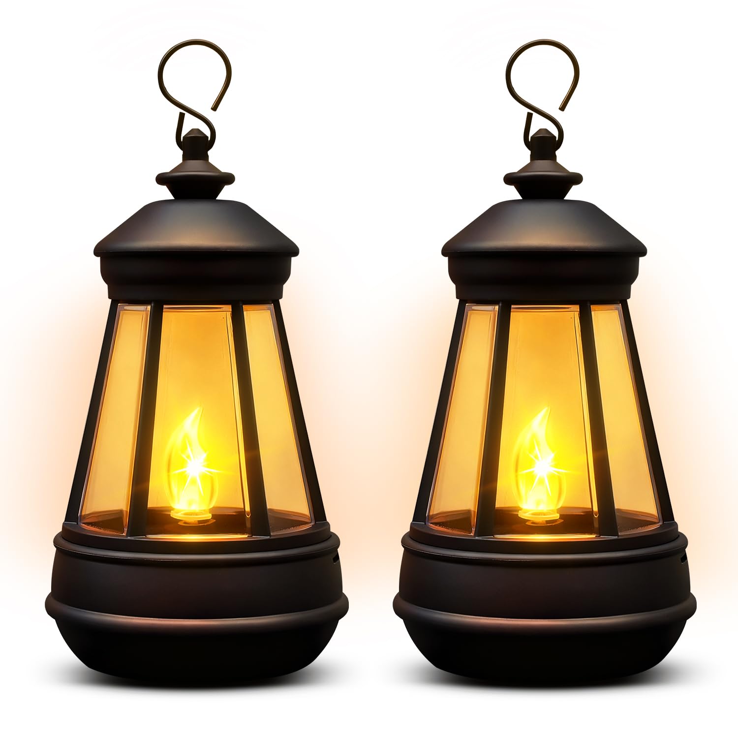 Photo 1 of 2 Pack Mini Solar Lantern Lights Replacement Parts for Outdoor Statue,Waterproof Solar Hanging Lights Decorative Garden Decor, Warm White
