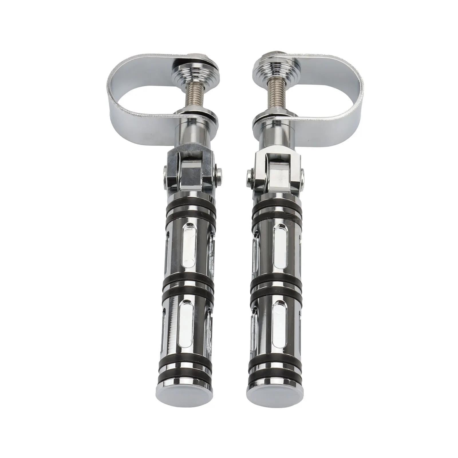 Repose-pieds moto 38mm chromés avec pinces de montage pour votre confort sur route