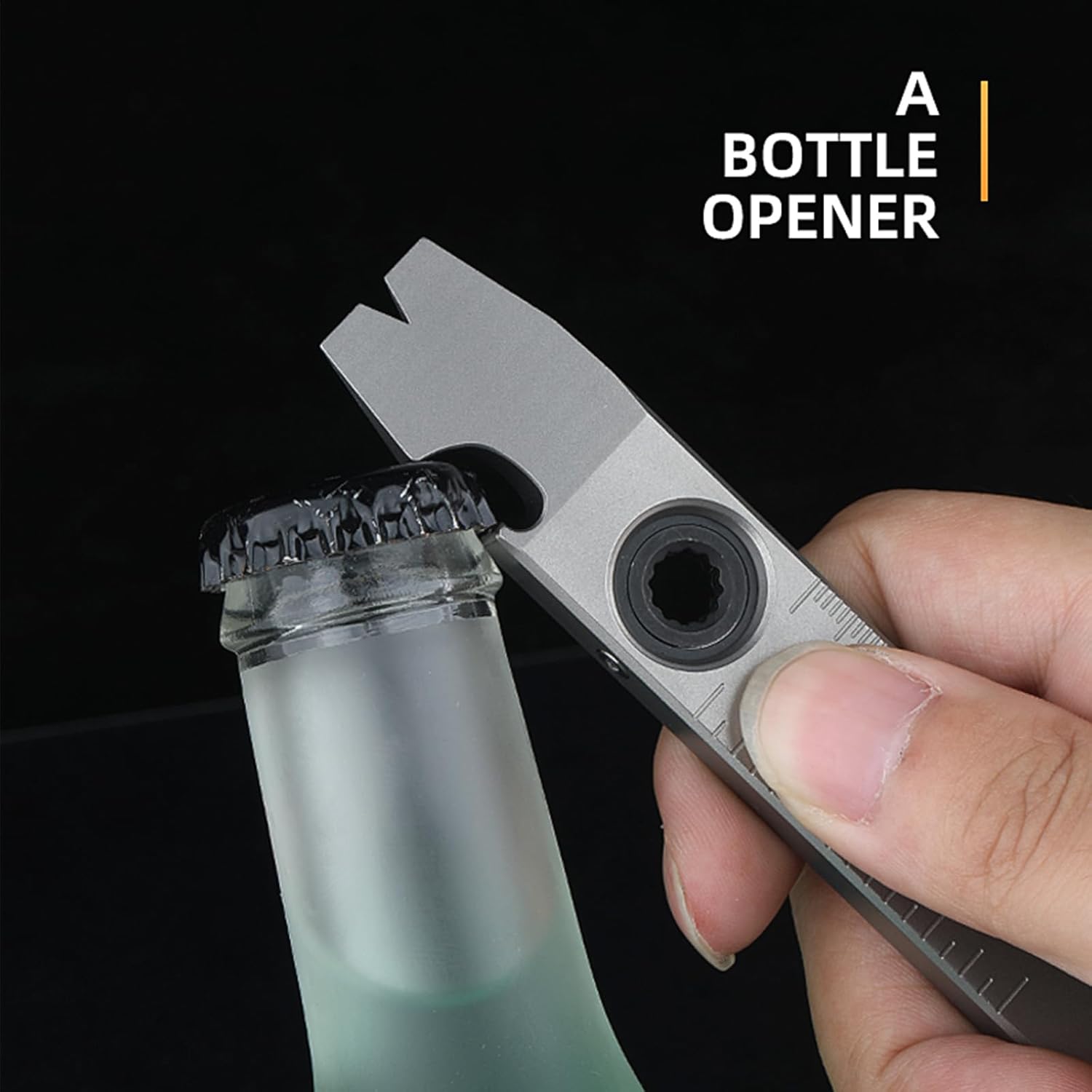 Titanium Pry Bar,Nail Puller,0.25inch Ratchet Wrench, Multi-functional Pry Bar,EDC Tools, Bottle Opener