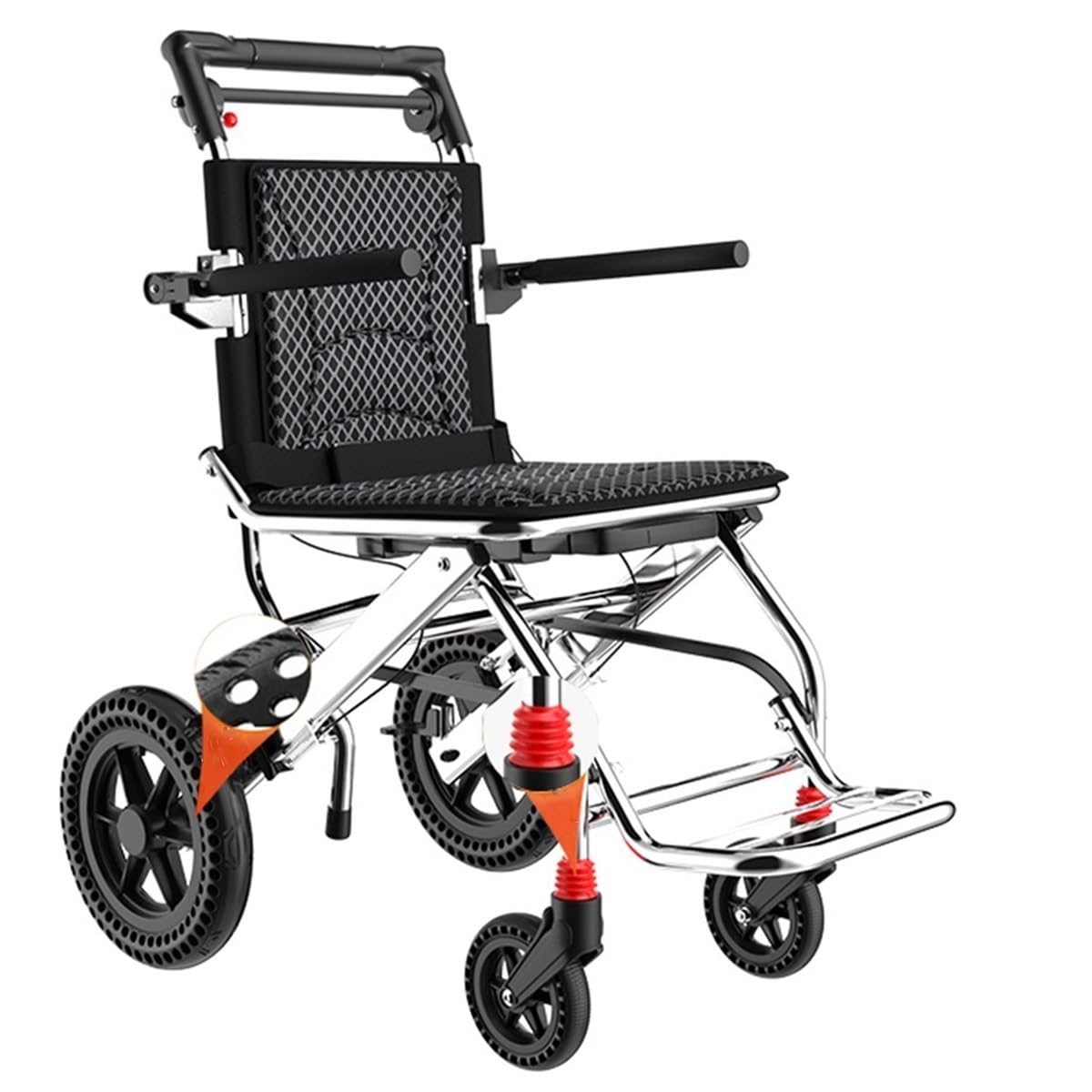Zestaw kół do wózka inwalidzkiego 12''X2'', 12-calowe tylne koło z pełną oponą o strukturze plastra miodu, zamiennik tylnego koła do wózka ręcznego/elektrycznego