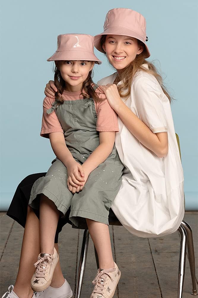 ScarvesMe Children Kids Girl 2-7 Years Waterproof Shiny Rain Bucket Cap Hat
