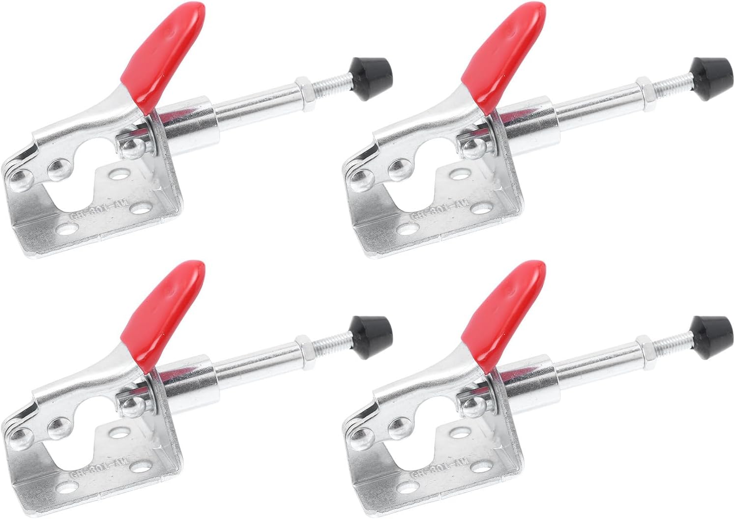 4pcs Fast Locking Toggle Clamp Push Pull Horizontal Clip Quick Release Level Fastener for Woodworking and Metalworking Tools