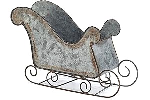 Burton and Burton Galvanized Tin Sleigh Planter
