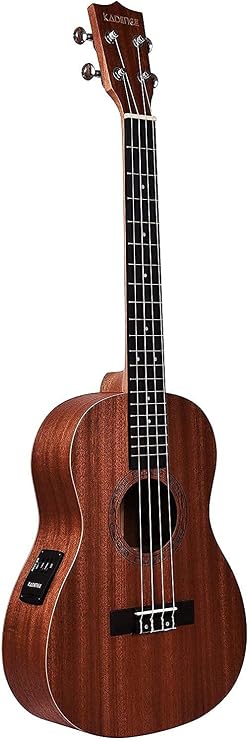 Kadence UKBE03 Baritone 30 Electro Acoustic Ukulele | Mahogany Wood | Built-in 2-Band EQ Preamp |  with Bag | Includes Learning Course | Brown