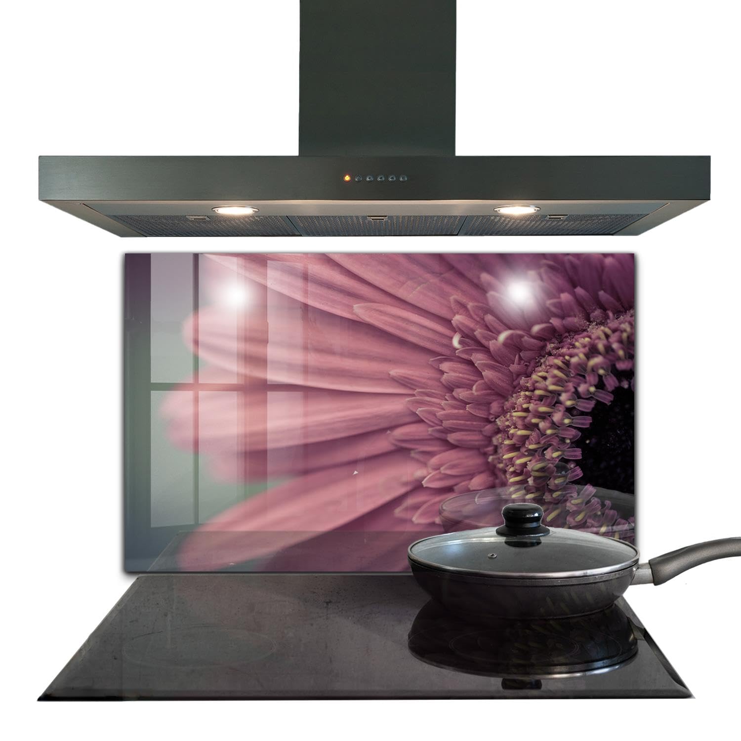 Panneau de cuisine 100x70 cm décoration murale verre trempé autocollant Wallfluent