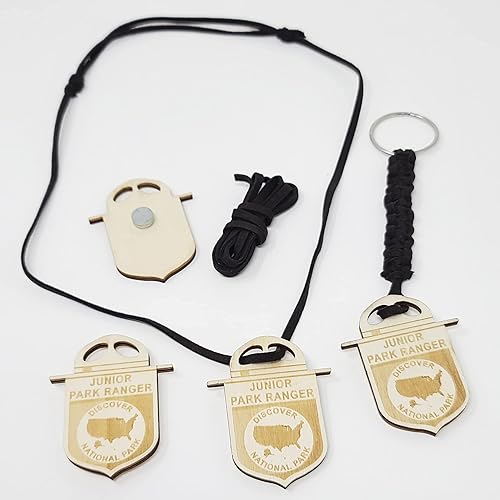 Miniatura 8 de National Park Junior Ranger Scouts Insignias Display LanyardEsmalte Pin & Patch Organizador