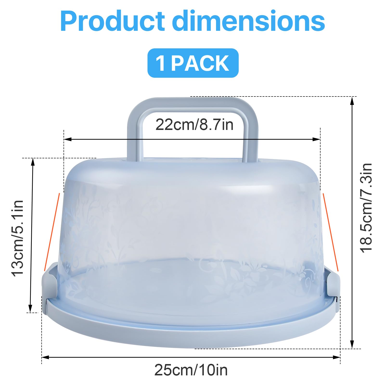 10x Runde Kuchen-Transportboxen Mit Deckel – Transparente Gugelhupf-Behälter, 25,4 Cm
