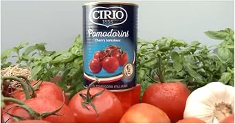 CIRIO Pomodorini, Whole Cherry Tomatoes, Italian, Canned, Tinned, 400g (Pack of 1)