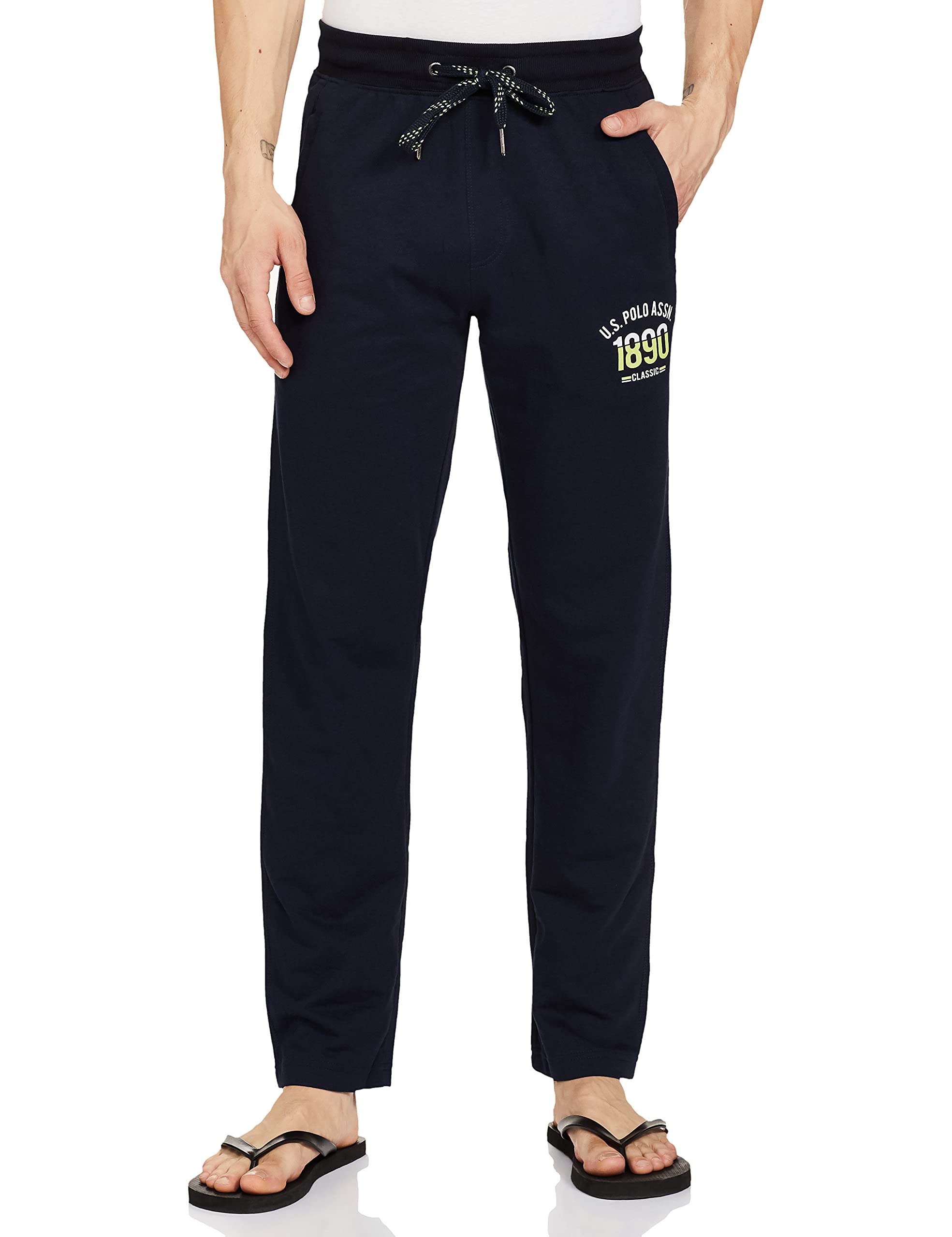 US Polo Association Men's Cotton Pyjama Bottom (I606-195-PL_Navy_Medium)-image-25