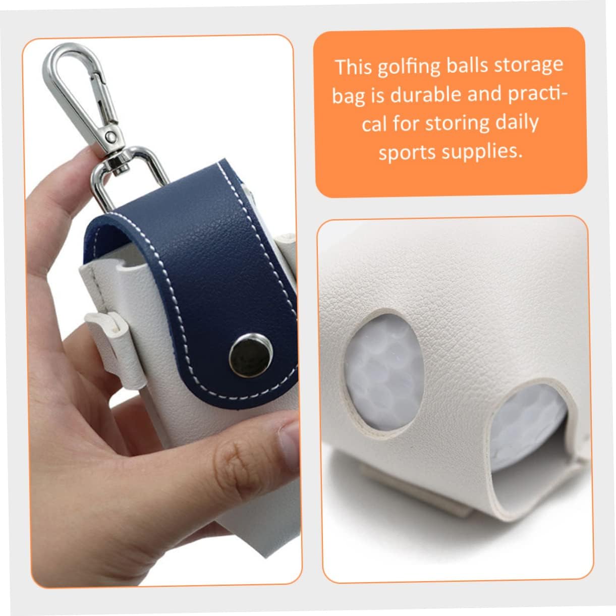 Yardwe 3pcs Reusable Golf Holder Pu Waist Bag Organizer for Golf for Outdoor Activities image 5