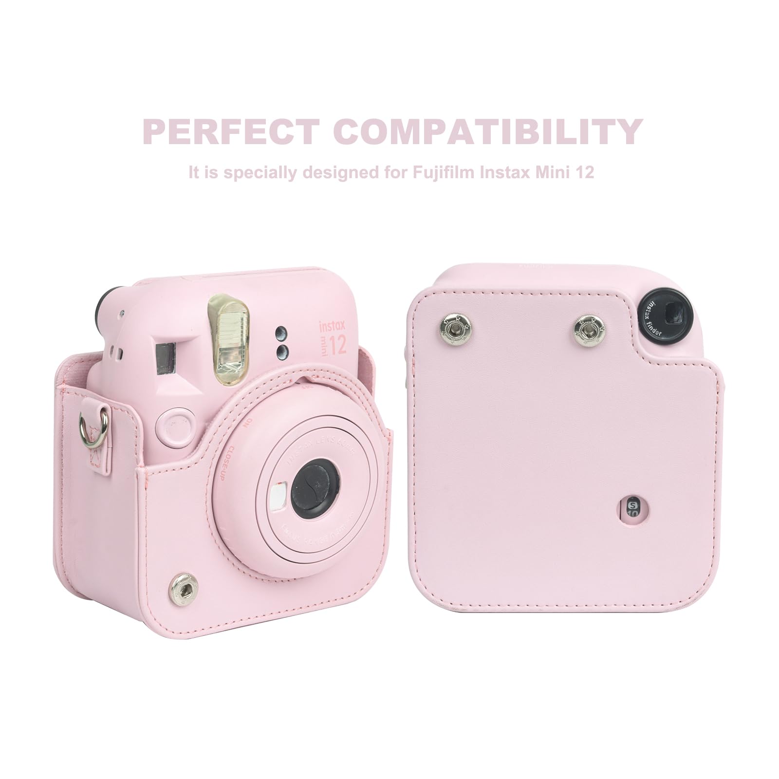 Zestaw akcesoriów 12 w 1 do aparatu Fujifilm Instax Mini 12 z etui na aparat, album fotograficzny i ramki, naklejka DIY, obiektyw do selfie, ramka do powieszenia na ścianie, kolorowy filtr