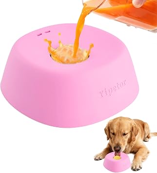 Yipetor Dog Lick Bowl, Rolled Ball-in Slow Feeder Enrichment Puzzle Toys
