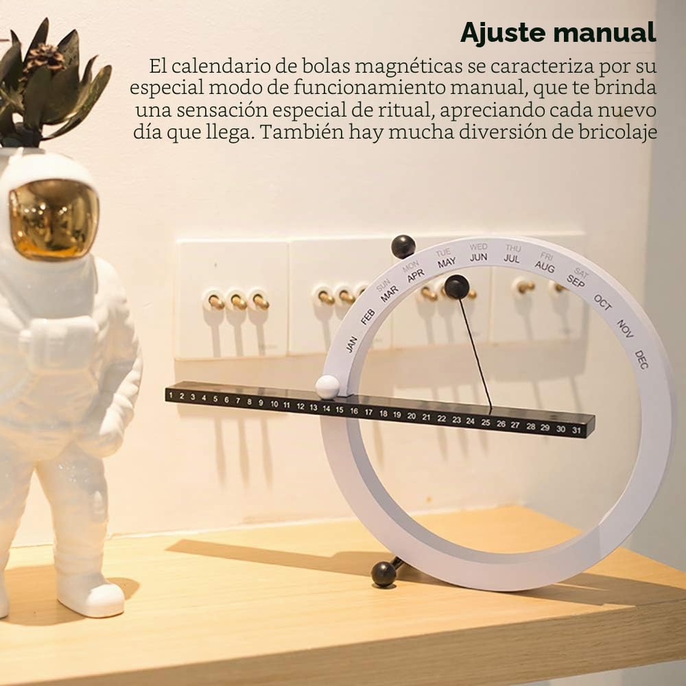 Calendario de escritorio mágico, decoración interior del hogar, práctico calendario mágico de escritorio interesante manual perpetuo