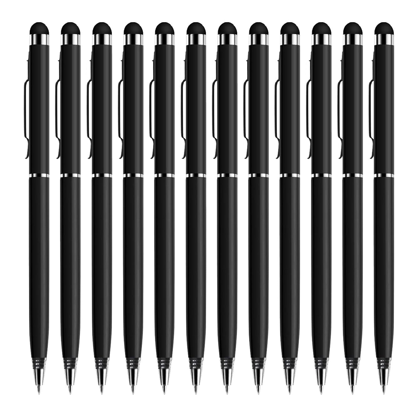 Bulk Box 200 lápices capacitivos para pantalla táctil 2 en 1 para tableta y con bolígrafo de tinta compatible con iPad, iPhone, Kindle Fire, Samsung Galaxy y Android