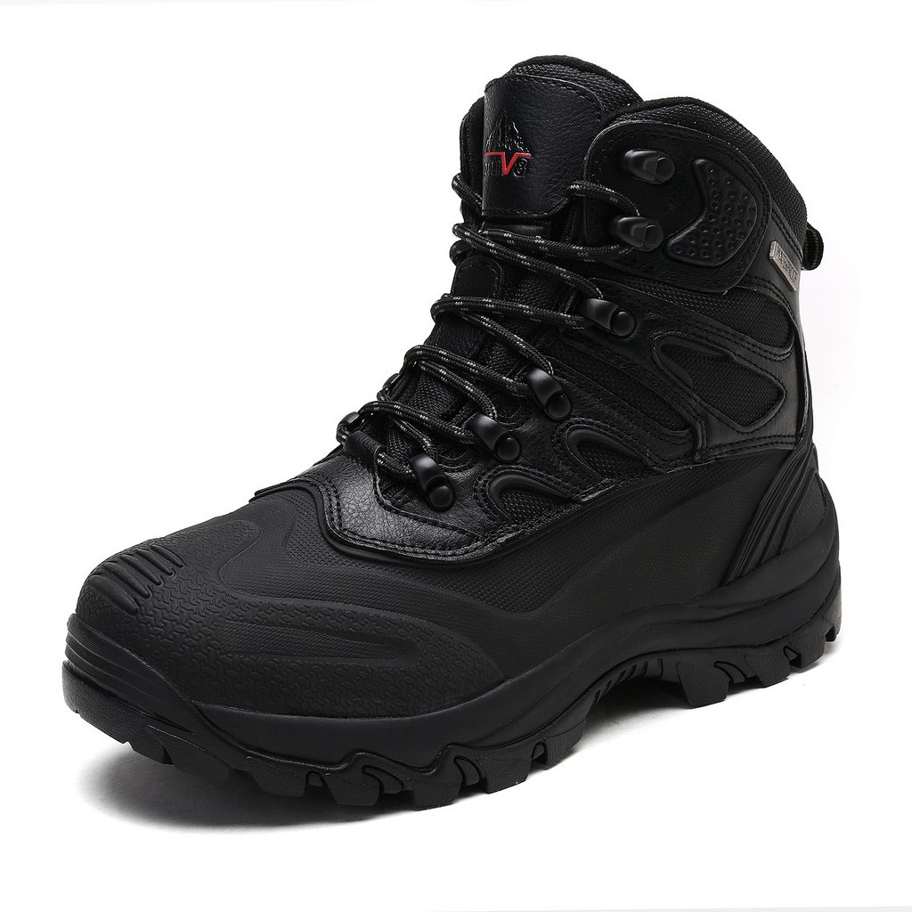 NORTIV 8 Men's 2161202 Black Insulated Waterproof Work Snow Boots Size 6.5 M US