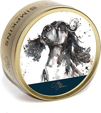 Simpkins Meg Hawkins Mixed Fruit Travel Sweets Drops 175g - Spaniel Tin 3 Pack in Premier Life Store Box