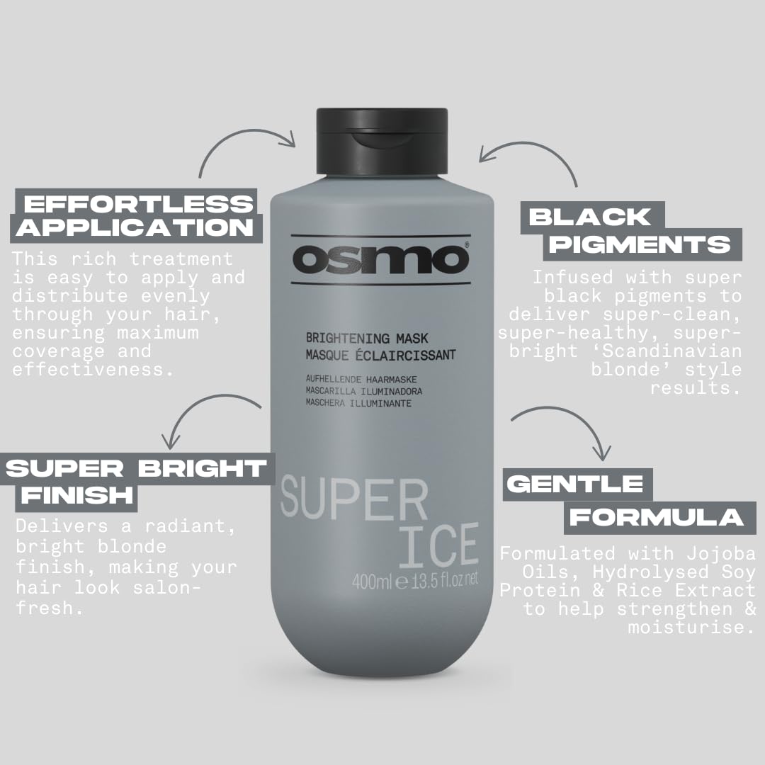OSMO Super Ice Brightening Mask, Black, 400 ml (Pack of 1) - Image 2
