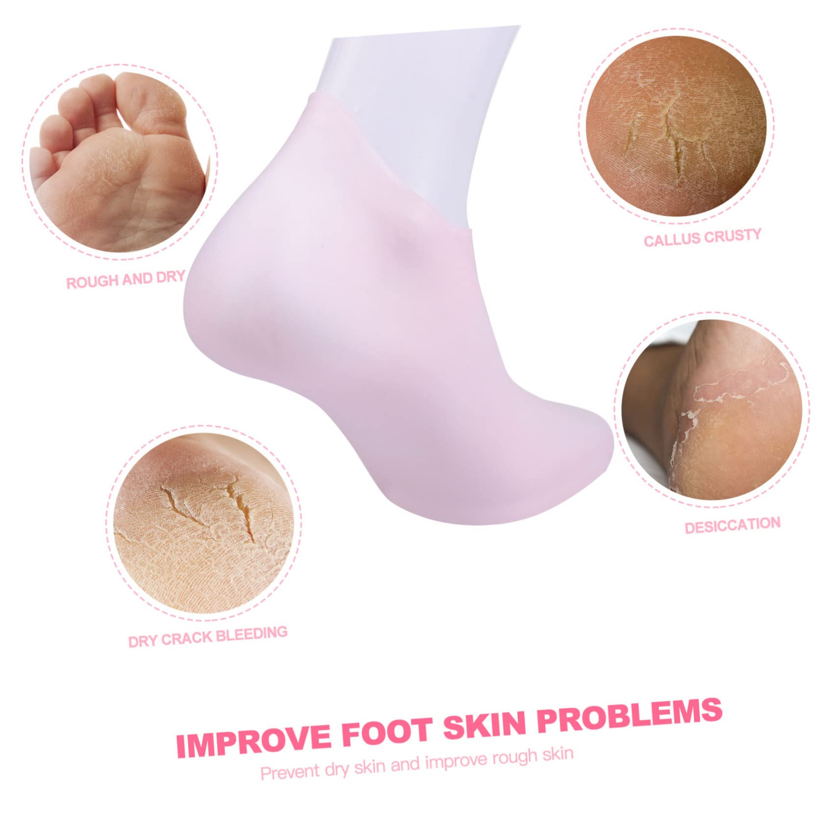 Mikinona Foot Mask for Dry Cracked Feet Moisturizing Socks Exfoliator Sock for Feet Moisturizing Leg Socks