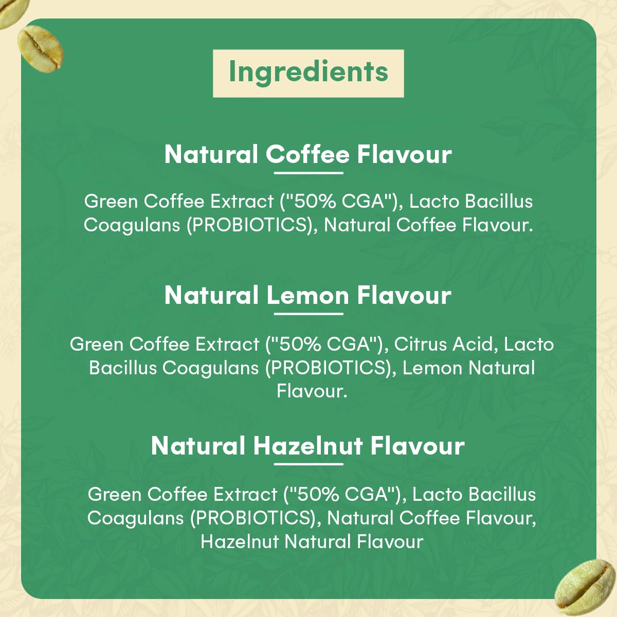 Greenbrrew Instant Green Coffee Combo, 20 Sachets & 60g Each 1