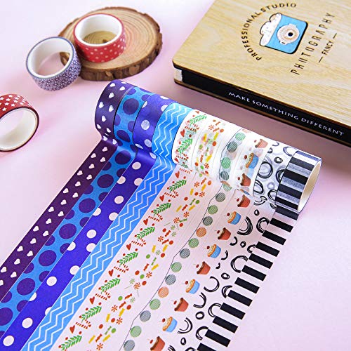 IEEBEE Washi Tape 60 Rollen Set - Premium Masking Tape für Bullet Journal, Scrapbooking & Bastelbedarf - Dekoband bunt für Kinder & Erwachsene, DIY Handwerk & Geschenkverpackung