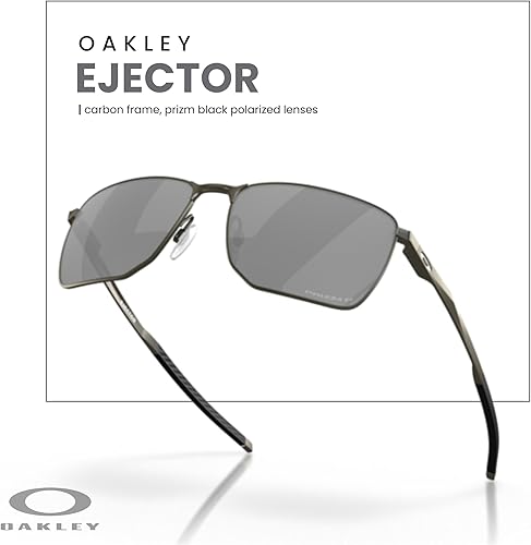 Miniatura 5 de Oakley Ejector OO4142 - Lentes de sol rectangulares para hombre + correa + paquete con kit de cuidado iWear de diseñador