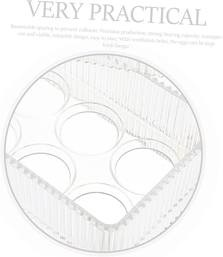 Miniatura 6 de DOITOOL Bandeja de almacenamiento de huevos de plástico para nevera, congelador, bandejas de plástico para servir bandejas de almacenamiento de