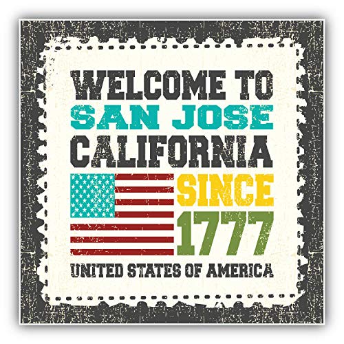 San Jose Grunge Travel Postage Stamp Round Metal 0.75" Lapel Pin Hat Shirt Pin Tie Tack Pinback2