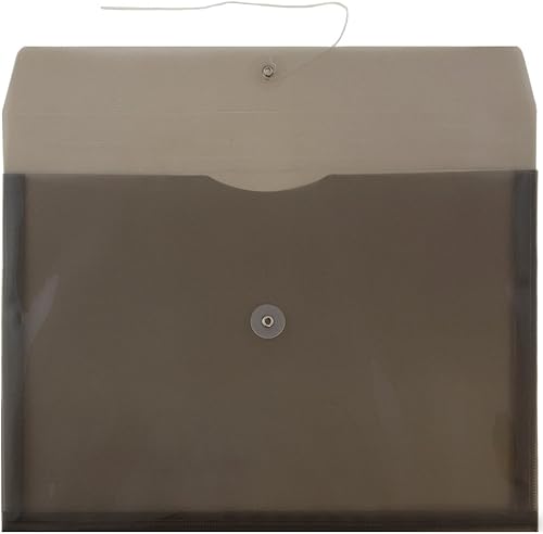 Vista 189 de Sobres de plástico con botón y cuerda, Variados Paquete de 6 colores surtidos