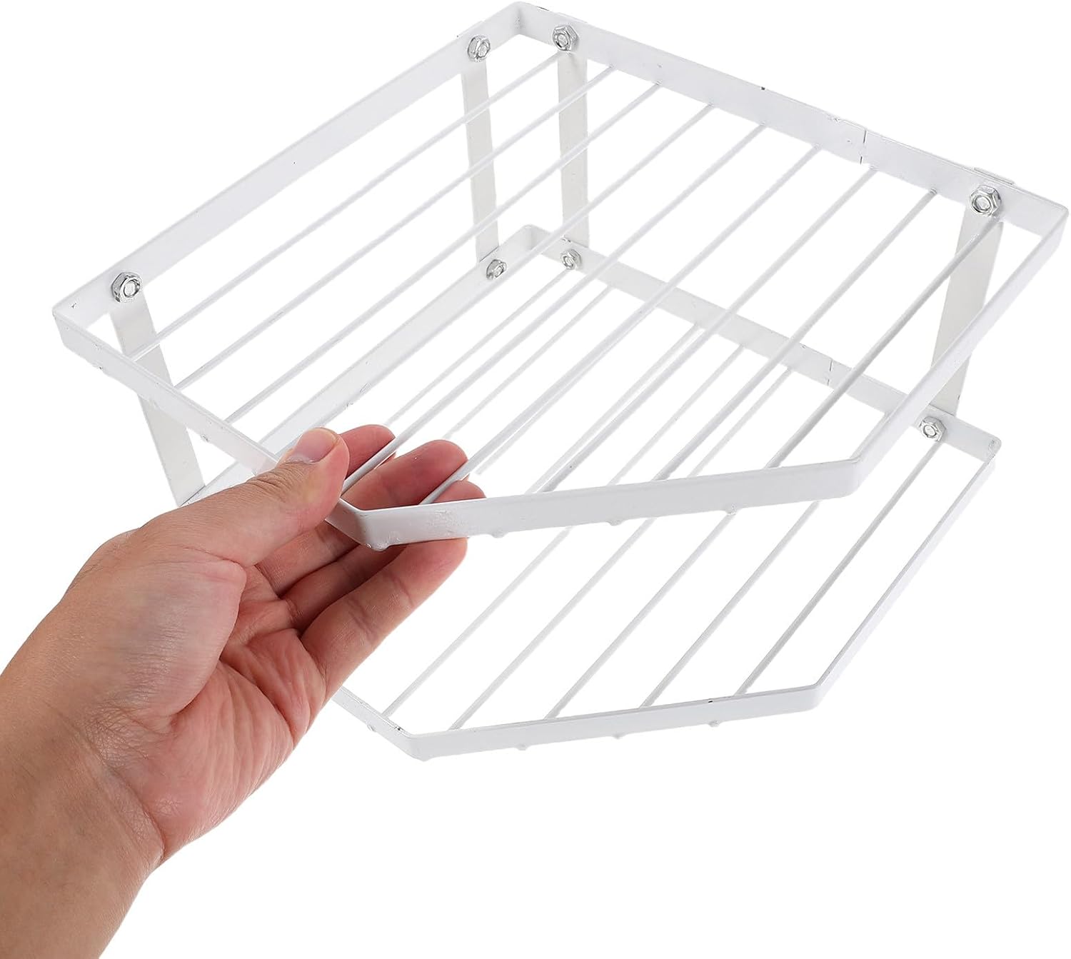 Corner Kitchen Counter Organizer Shelf - 2-Tier Metal Pot Rack Stand For Sorting Pots Pans Condiments - Space-Saving Multi-Layer Spice Holder For Festival Gathering