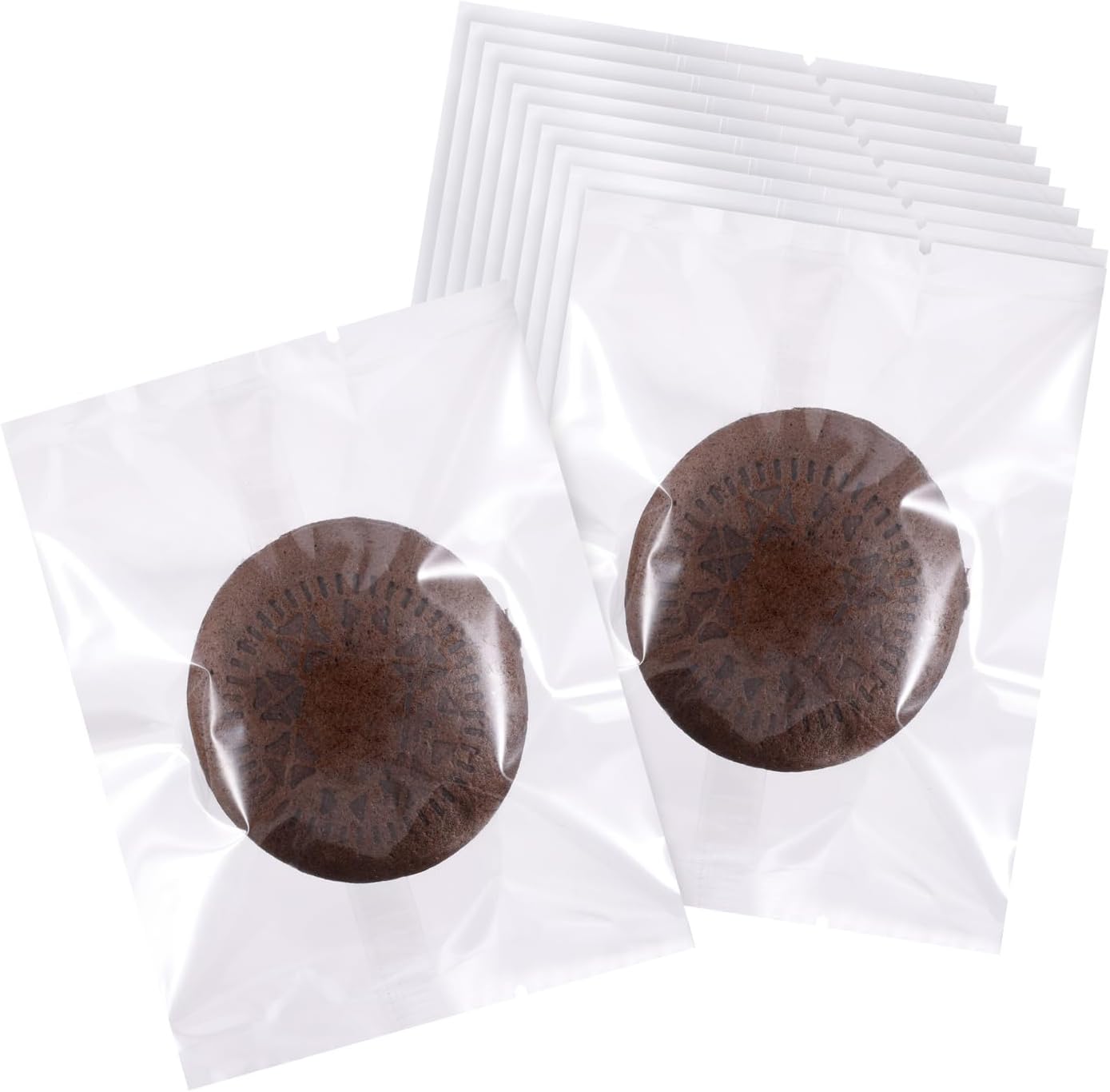 100 Pcs 3-1/2 x 4-1/2 Transparent Heat Seal Bags for Packaging Chocolate Covered Cookies,Clear Cookie Bags with Seal,Small Treat Bag for Macarons, Candy