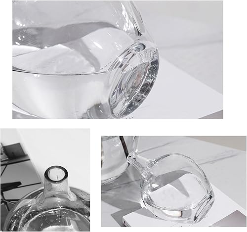 Miniatura 4 de Jarrón de vidrio extra grande de 20 pulgadas para hierba de las pampas, jarra de globo alta transparente, jarrón decorativo de piso resistente, para