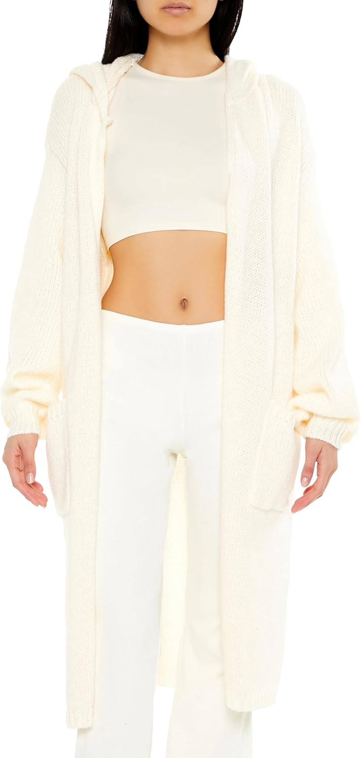 Forever 21 Womens Hooded Cardigan Sweater - Image 2