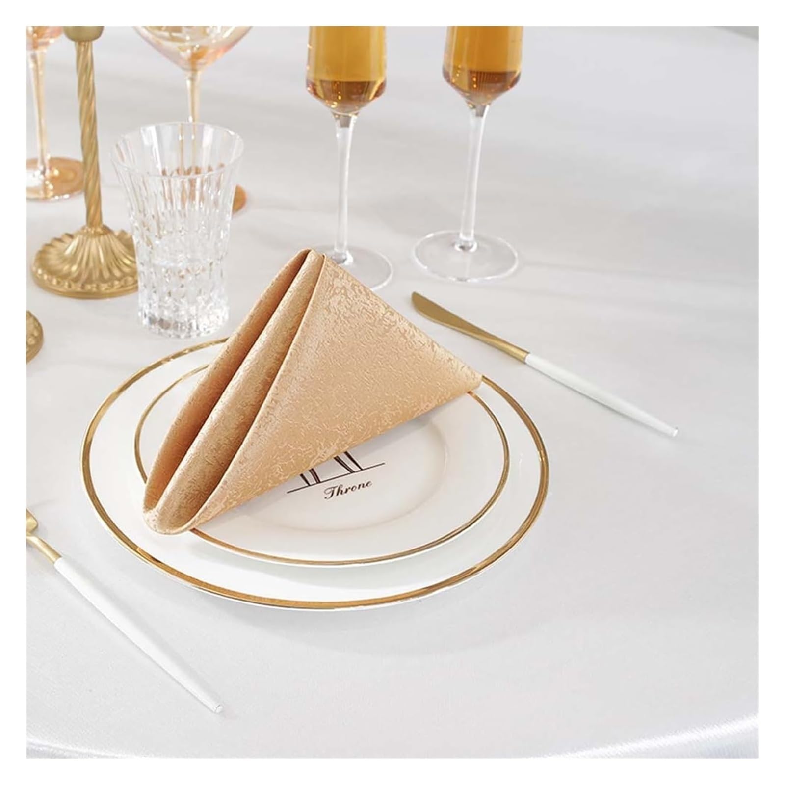 Cotton Table Napkins, Table Napkins Multicolor ester Jacquard 10-Pack 45x45cm Reusable Dinner Napkin(Type 26)