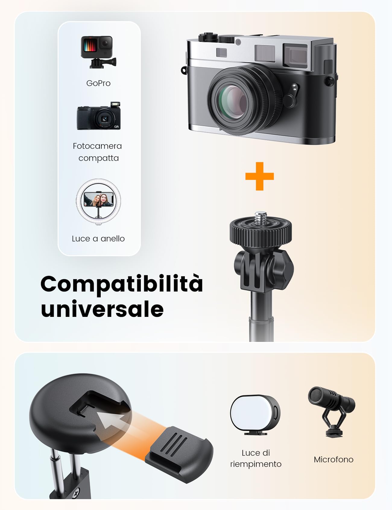 ANXRE Treppiede Smartphone Con Luce, NT99 172cm Bastone Selfie Kit Per Foto E Video Per Cellulari, Supporto Cellulare Cavalletto Telefono Con Control Remoto Compatibile Con Phone/Gopro/Telecamera
