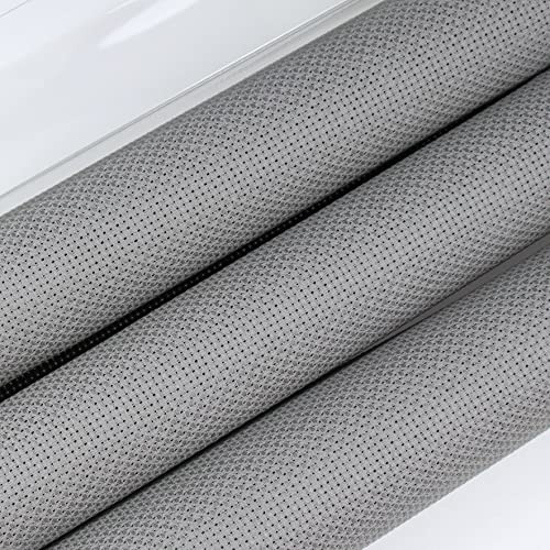 Image of KCS 3 pc of 15 inch x 18 inch Counted Cross Stitch Cotton Aida Cloth Needlework Fabric (Medium Grey, 14CT)