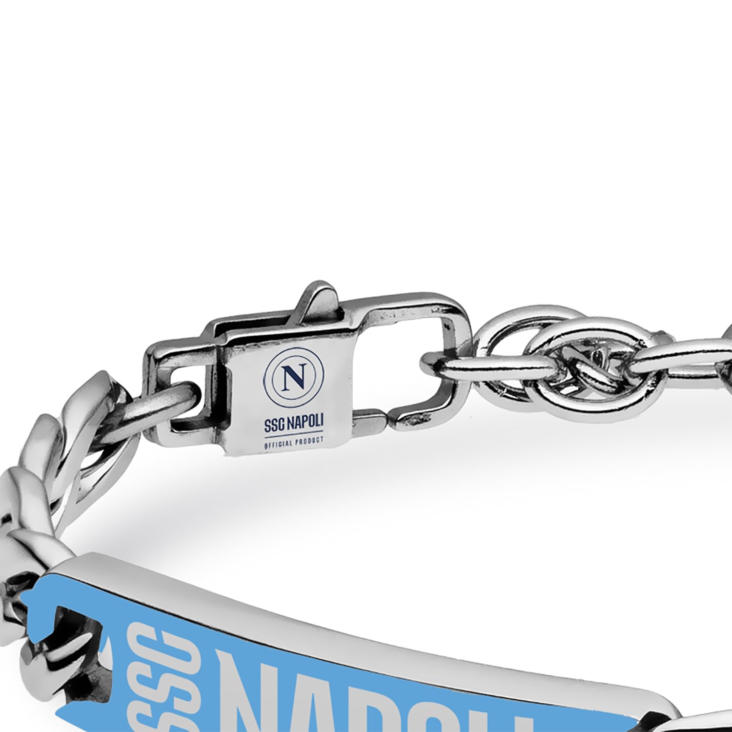Clondo Bracciale Uomo Donna SSC Napoli in Acciaio – Collezione Ufficiale Calcio – Accessorio Elegante e Sportivo con Logo – Idea Regalo per Tifosi – Vari Modelli Disponibili